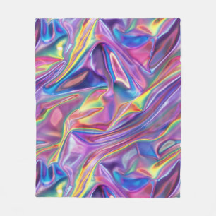 Holographic Design Futuristic and Shimmering Art Fleece Blanket