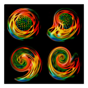 Holographic Disc #1 An Abstract Photo Manipulation Poster