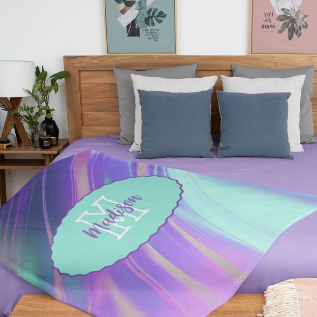 Holographic Dreams Customizable Fleece Blanket (Creator Uploaded)