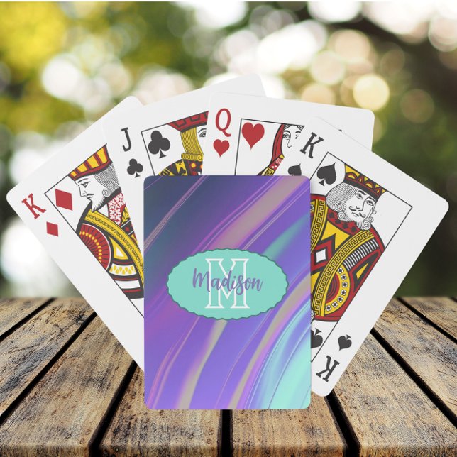 Holographic Dreams Lavender Teal Playing Cards (Creator Uploaded)