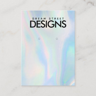 Holographic Earring Display Business Card
