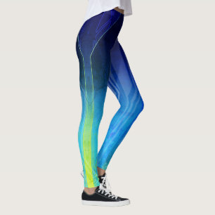 Holographic Etherial Chaos Sci-Fi Panel Leggings