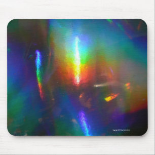 Holographic Flame Mouse Pad