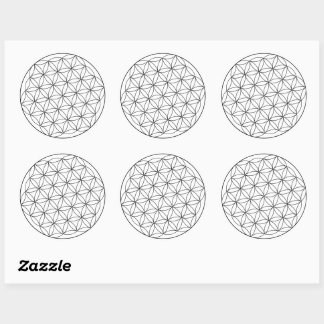 Holographic Flower of Life Sacred Geometry Classic Round Sticker