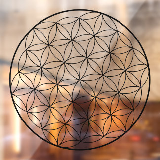 Holographic Flower of Life Sacred Geometry Window Cling