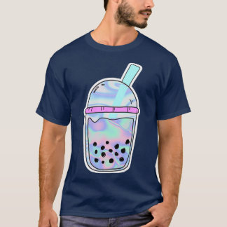 Holographic foil Bubble Tea Iridescent Bubble Tea T-Shirt