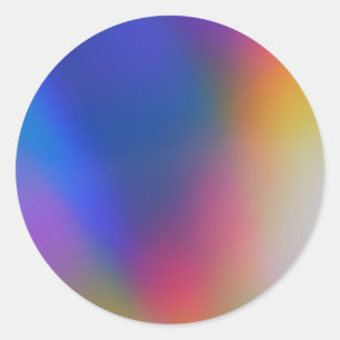 Holographic Foil Colourful Vibrant Abstract Liquid Classic Round Sticker