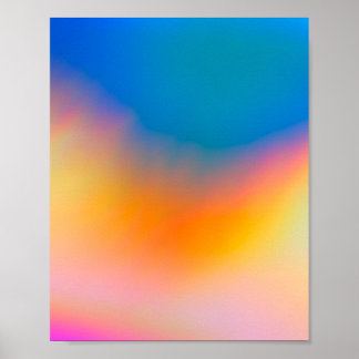 Holographic Foil Colourful Vibrant Abstract Poster