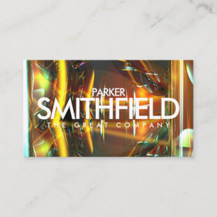 Holographic Futuristic Shimmer Business Card