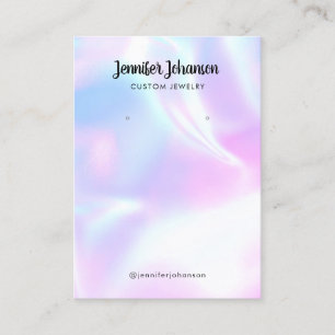Holographic girly jewelry holder earrings modern b business card