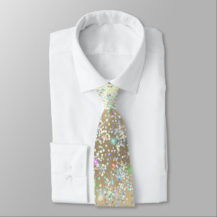Holographic Glam Glitter Elegant Sparkles Gold Tie