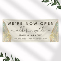 Holographic Glam Glitter Salon Opening