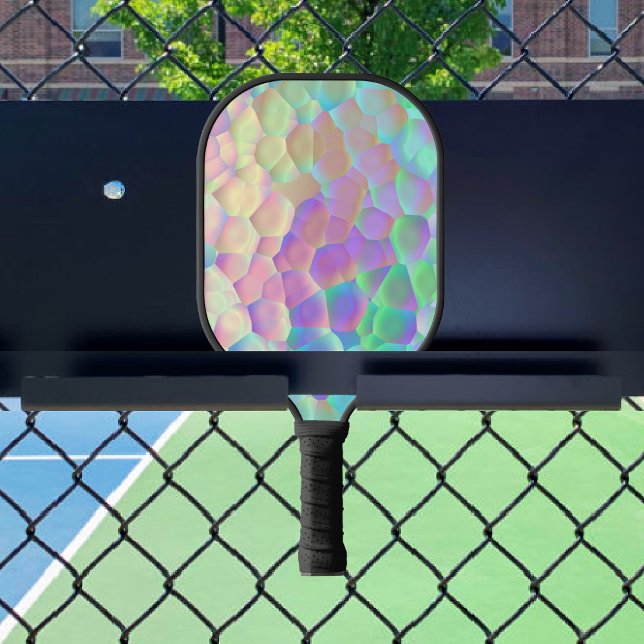 Holographic Glass Pattern, Iridescent Colours Pickleball Paddle (Creator Uploaded)