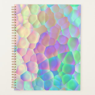 Holographic Glass Pattern, Iridescent Colours Planner