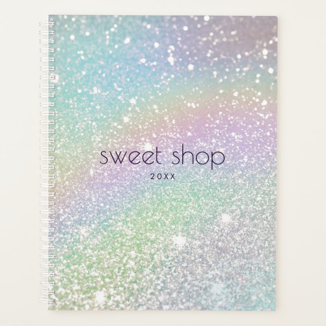 Holographic Glitter Appointment Book Planner (Front)