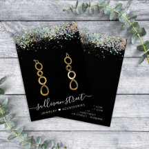 Holographic Glitter Earrings Jewellery Display Car