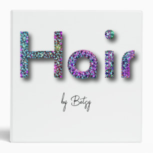Holographic Glitter Hair Stylist Binder