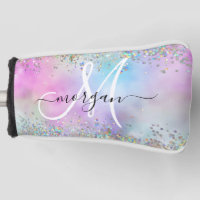 Holographic Glitter Rainbow Pastels Monogram