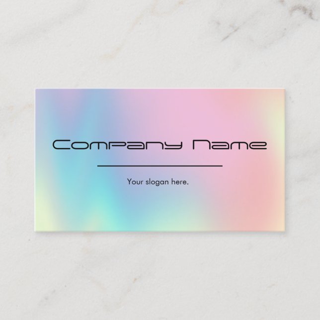 Holographic Gradient Business Cards (Front)
