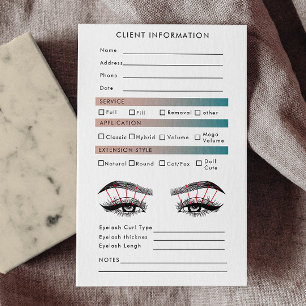 Holographic Gradient Eyelash Extension Client Map Business Card