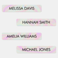 Holographic Gradient Kids Waterproof Name Labels