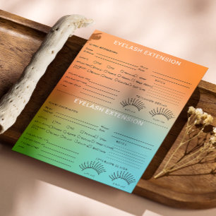 Holographic Gradient Lash Client Record Map Flyer