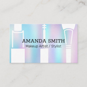Holographic Gradient   Makeup Accessories Business Card