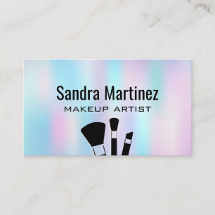 Holographic Gradient   Makeup Brushes Business Card