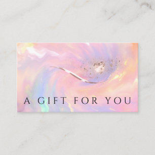 Holographic Heart Gift Certificate Beauty Studio