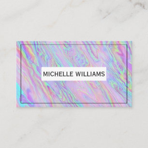 Holographic Iridescent   Abstract Background Business Card