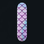 Holographic Iridescent Mermaid Scales Girly Pink Skateboard<br><div class="desc">This cool skateboard would make a wonderful gift for mermaid lover!</div>