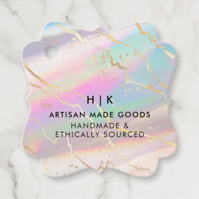 Holographic Iridescent Opal Gem | Hang Tag (Front)