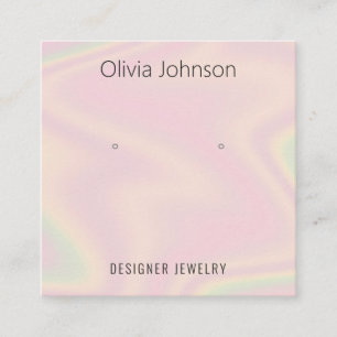 Holographic Jewellery Earring Display Business Car Square Business Card