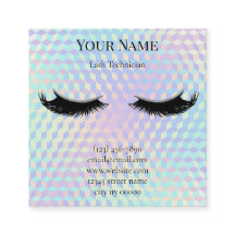 Holographic Lash Technician Thank you Card