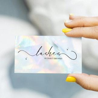 Holographic Lashes Aesthetician Lash Tech  Business Card