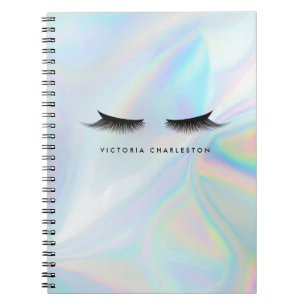 Holographic Lashes Custom Notebook