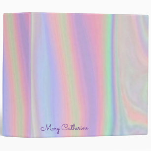 Holographic like pink homework binder