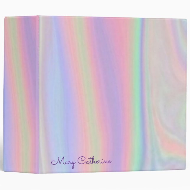 Holographic like pink homework binder (Front/Spine)