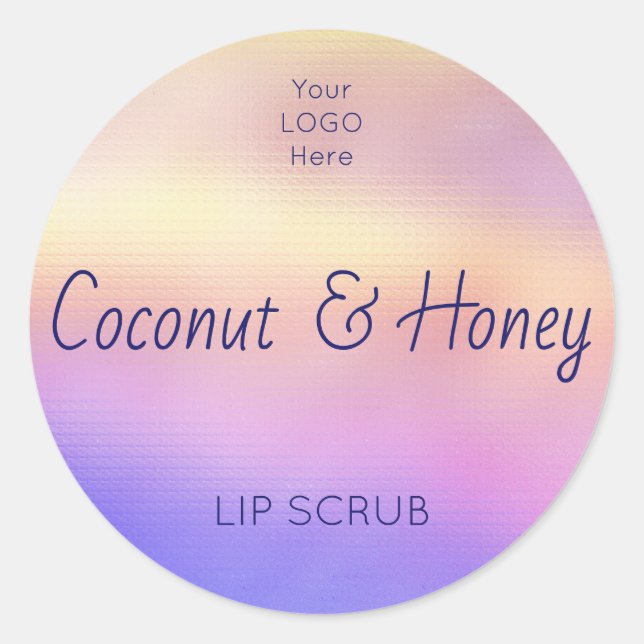 Holographic Lip Scrub Product Label (Front)