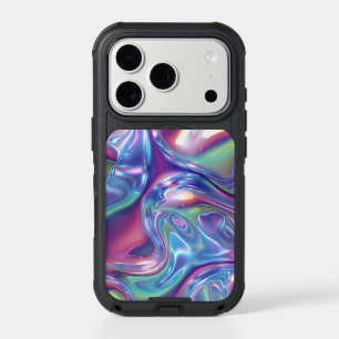 Holographic Liquid Metal Gradient Aura Aesthetic