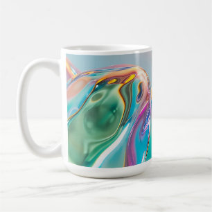 Holographic Liquid Metal Gradient Aura Aesthetic Coffee Mug