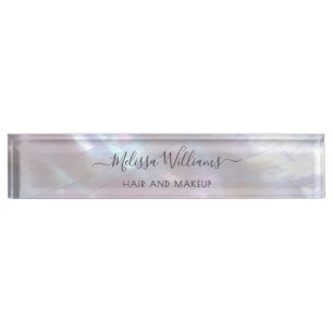 Holographic Makeup Artist  Nameplate