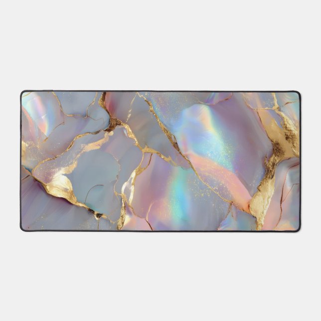 Holographic Marble Gold Abstract Art (Recto)