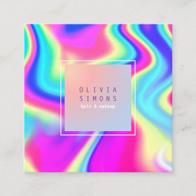 Holographic Minimalist Business Card (Front)