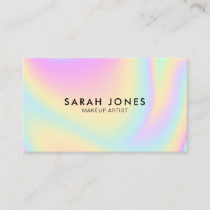 Holographic Modern Minimalist Trendy Business Card