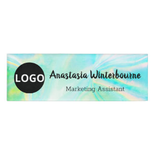 Holographic Name Badge – Custom Logo, Magnetic