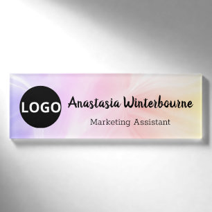 Holographic Name Badge – Custom Logo, Magnetic