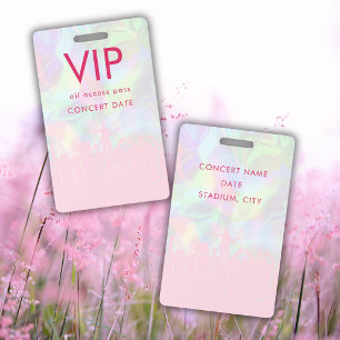 Holographic Name VIP All Access Pass Concert Badge
