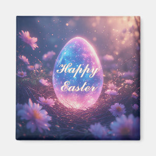 Holographic Neon Easter Egg Card Magnet
