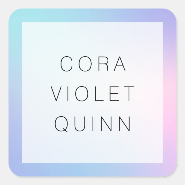 Holographic Ombre Square Sticker (Front)